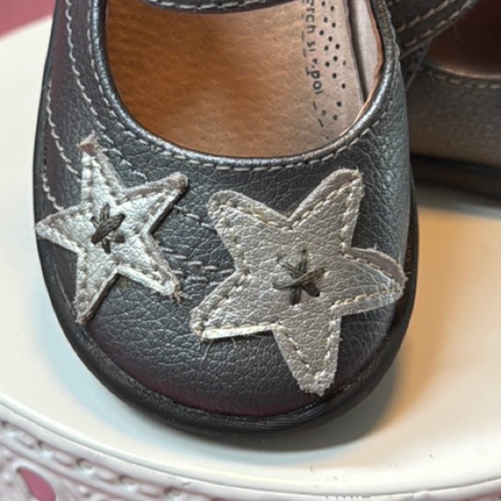 Pediped Black and Silver Dress Shoes with Star Appliqué - Picture 5 of 9